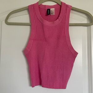 H&M Vibrant Pink Ribbed Tank Top